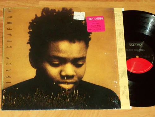 Vista 2 de TRACY CHAPMAN st LP cover in shrink Near Mint wFAST CAR sticker MASTERDISK audiophile FOLK