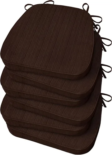 Vista 14 de Basic Beyond Cojines para sillas de comedor, 4 unidades, cojines para sillas de cocina en forma de D con lazos, juego de 4, cojines de asiento