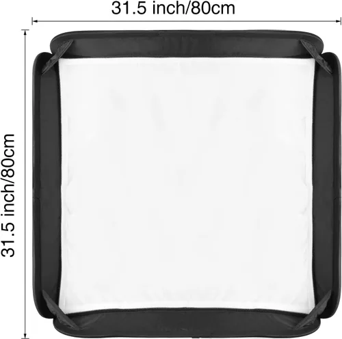 Vista 2 de Godox 32x32inch 31.5x31.5 in Grid Strip Softbox con S2 S-Type Speedlite Soporte Bowens Mount para Godox V1 Series, AD200Pro, AD200, AD400Pro