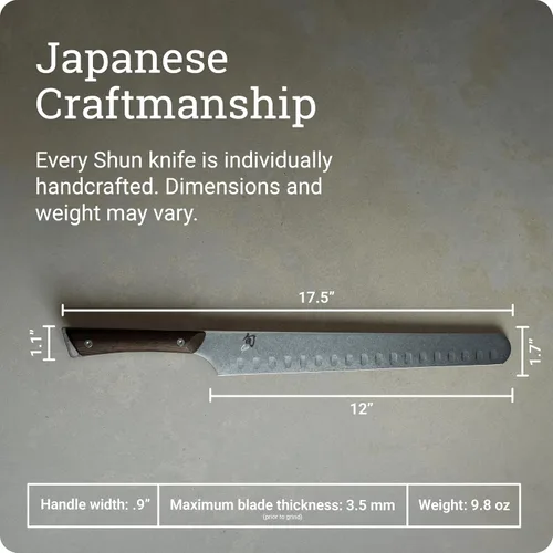 Vista 5 de Shun Kanso - Cuchillo de pechuga hueca de 12 pulgadas, cuchillo japonés hecho a mano con funda de madera Saya, hoja de acero inoxidable AUS10A