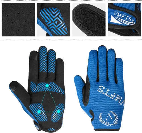 Vista 4 de Guantes de ciclismo Guantes deportivos de gel sin dedos y dedos completos para fitness, levantamiento de pesas, carreras, entrenamiento, escalada