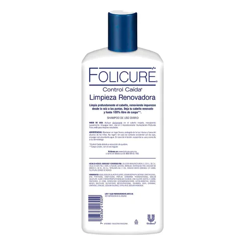 Vista 3 de FOLICURE Champú Limpieza Renovadora 700ML