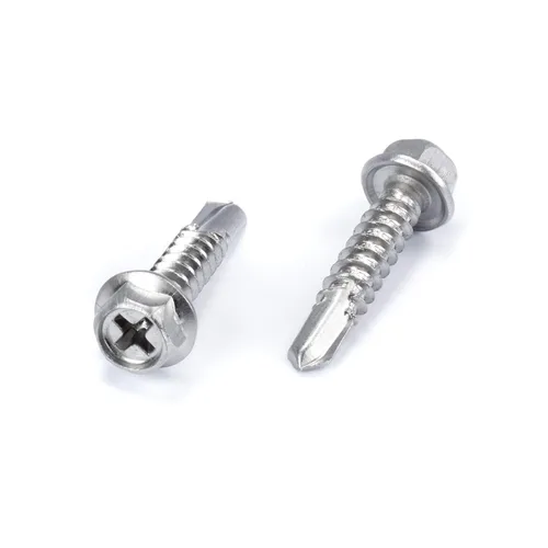 Vista 32 de THE CIMPLE CO Tornillo autoroscante de cabeza combinada #8, 1 pulgada de longitud, acero inoxidable 410 con cabeza hexagonal y Phillips, tornillo