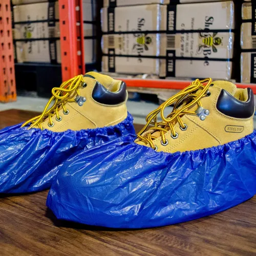 Vista 3 de ShuBee Waterproof Shoe Covers Slip-Resistant Disposable for Construction Indoor Carpet Floor Protection - 40 Pair