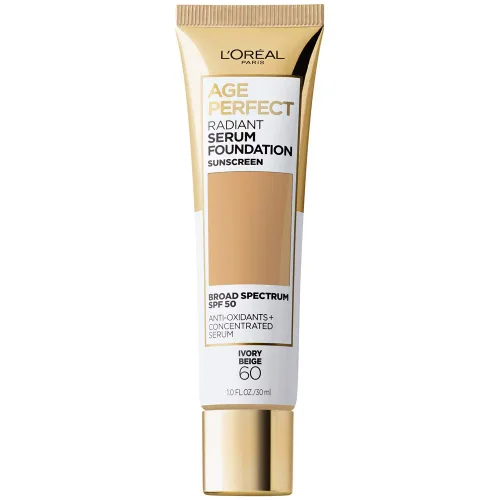 Vista 34 de L'Oreal Paris Age Perfect - Base de suero radiante con SPF 50, almendra, 1 onza