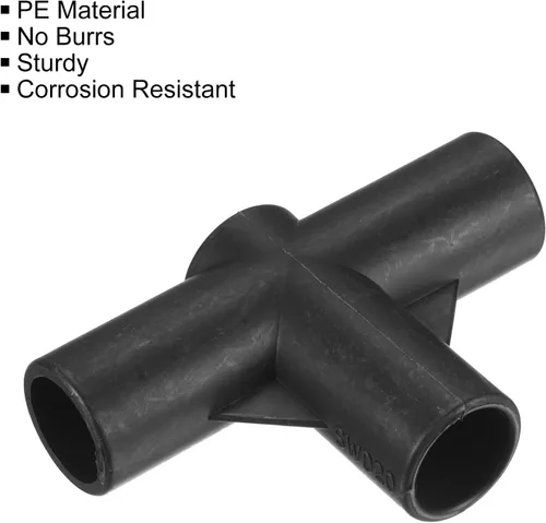 Vista 3 de MECCANIXITY Conector de marco de jardinería de 0.787 in de plástico plano de 3 vías para estacas de plantas, cercado de toldo, poste