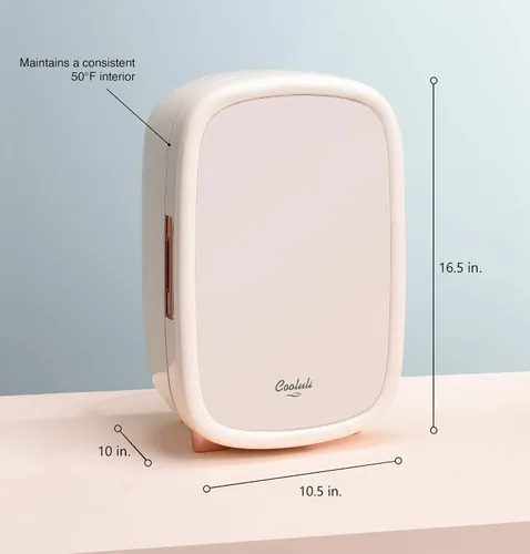 Vista 6 de Cooluli Beauty - Refrigerador para el cuidado de la piel de 12 litros, para maquillaje, cosméticos y productos de cuidado facial de la piel