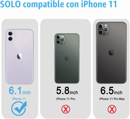 Vista 2 de JJGoo Compatible con iPhone 11 Funda transparente, transparente a prueba de golpes, delgada, antiarañazos, carcasa protectora de policarbonato duro