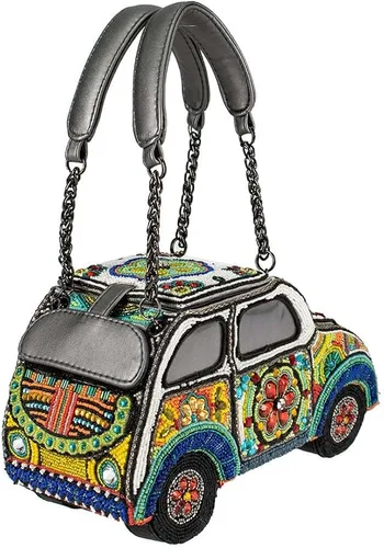 Vista 6 de Mary Frances Drive Me Crazy - Bolsa con asa superior con cuentas Multi