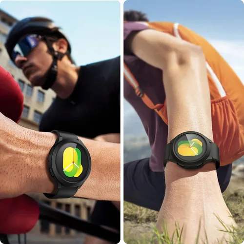 Vista 6 de Misxi - Juego de 2 fundas rígidas de policarbonato con protector de pantalla para Samsung Galaxy Watch 5 Galaxy Watch 4 de 40 mm, funda ultradelgada