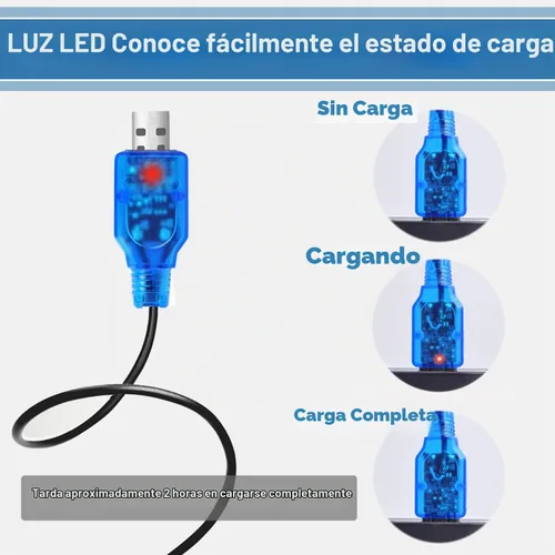 Vista 4 de Paquete de 2 baterías de iones de litio de 3.7 V 800 mAh con cargadores USB, enchufe SM-2P, batería recargable RC compatible con autos de control