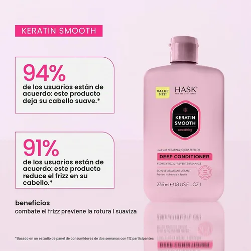 Vista 11 de HASK Acondicionador profundo de queratina suave, 8 fl oz
