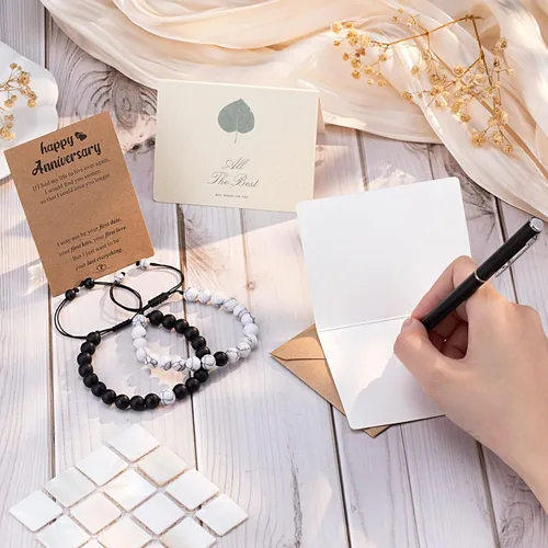 Vista 7 de UNGENT THEM Juego de pulseras ajustables a juego para parejas, regalos para novio, novia, pareja, marido, esposa, prometido, alma gemela, hombres