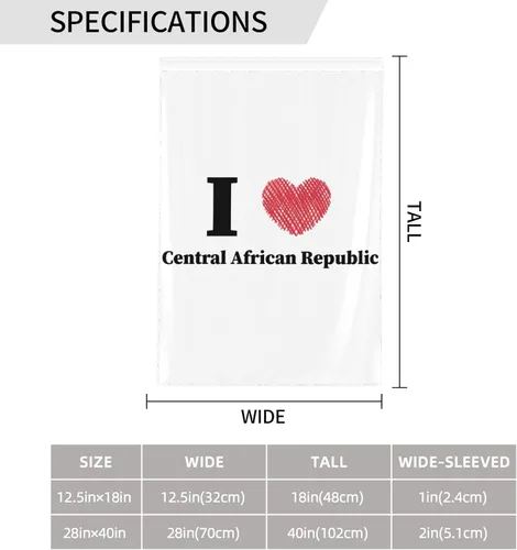 Vista 7 de I Love Central African Republic Garden Flag 28"x40" Inch Double Sided Garden Flags Home Lawn Outdoor Decor Flags Party Banner Welcome Flag