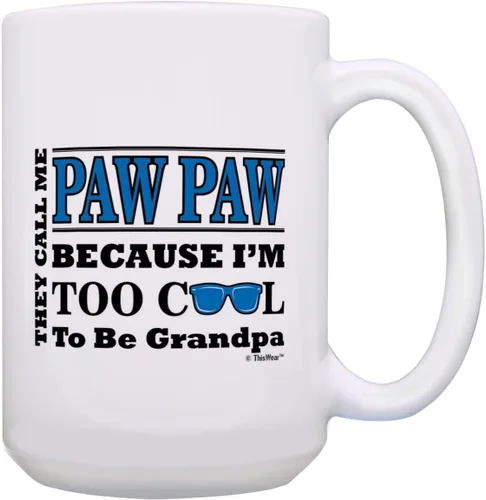 Vista 12 de ThisWear Regalo del Día del Padre para abuelos demasiado geniales para ser un abuelo, regalo de gafas de sol de 11 onzas, taza de café de cerámica
