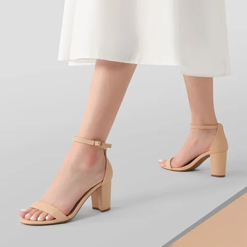 Vista 5 de DREAM PAIRS - Sandalias de tacón grueso y bajo para mujer