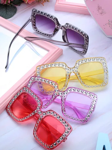 Vista 5 de 9 pares de gafas de sol cuadradas de gran tamaño con marco AC para mujer