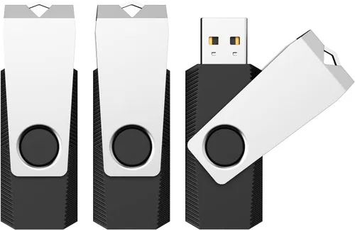 Vista 10 de RAOYI Unidad flash USB 2.0 de 8 GB giratoria de metal Memory Stick Pulgar Drive para almacenamiento de datos (negro)
