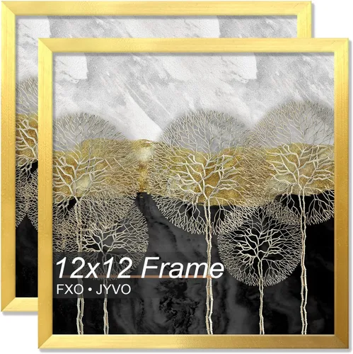 Vista 62 de Fxojyvo Marco de 4 x 4 pulgadas, marco negro para póster cuadrado de 4 x 4, peso ligero y altamente transparente, marco de 4 x 4 para pared, 1