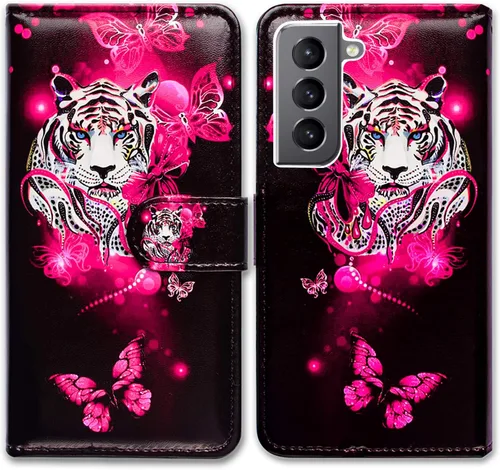 Vista 12 de Bcov Funda para Galaxy S22 Plus, funda de piel con tapa y soporte para tarjeta y soporte para Samsung Galaxy S22 Plus 5G / S22+ Patrón de pájaro