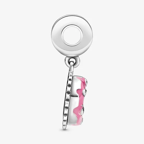 Vista 2 de EZ Tuxedo Abalorio de plata de ley 925 con texto en inglés Happy Bday para pulseras, Metal, circonita