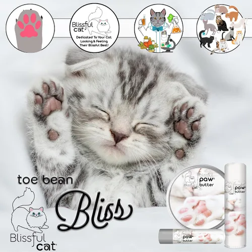 Vista 3 de The Blissful Cat Paw Butter, hidratante para almohadillas secas para patas, suaviza y protege una pata áspera, versátil bálsamo para patas de gato
