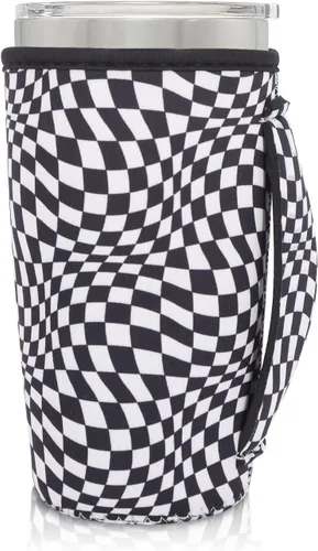 Vista 11 de Fundas Aislantes de Neopreno Portavasos con Asa para Vasos Tumbler de 20oz, Funda Reutilizable para Café Helado Para Tazas de Café de 30oz - 32oz