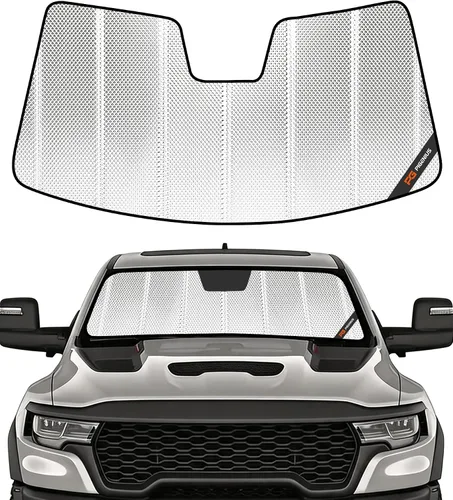 Vista 13 de Pigenius Parasol de Parabrisas para Dodge Ram 1500 2002-2008 Protección Solar para Ventana Delantera - Salvaguarda