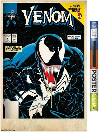 Vista 17 de Trends International Marvel Comics Venom - Póster de pared con cubierta protectora letal #1, 14.725 x 22.375 pulgadas, versión enmarcada de madera
