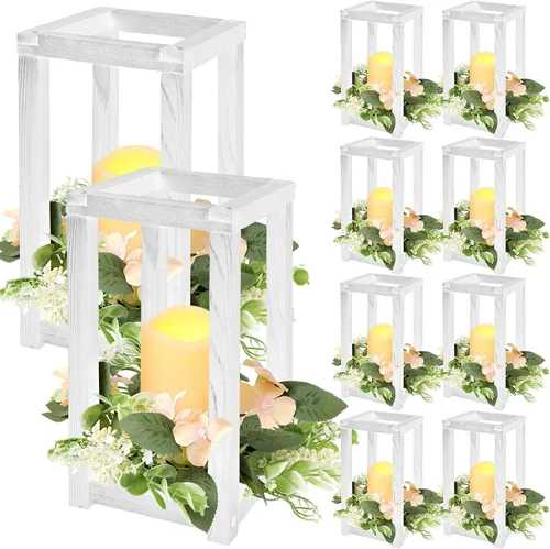 Vista 8 de Hushee Juego de 60 velas de madera para centros de mesa de boda, color Negro