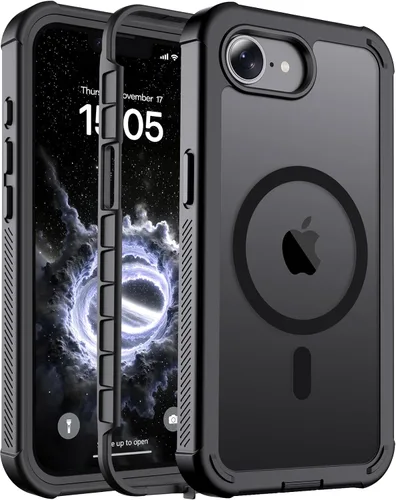 Vista 61 de jaroco - Funda magnética compatible con MagSafe para iPhone 11 de 6.1 pulgadas; protección de grado militar contra caídas, de doble capa