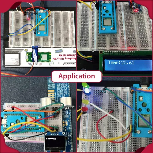 Vista 8 de GeeekPi Kit definitivo para Raspberry Pi Pico W con encabezados, tutoriales detallados, ejemplos de proyectos, varios elementos para programación
