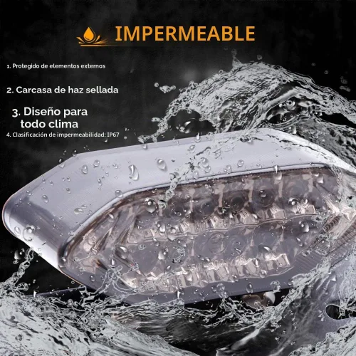 Vista 4 de DREAMIZER Juego de luces de remolque cuadrado impermeable, lámpara de luz LED ABS roja de freno, parada, cola, marcha y licencia compatible con Negro