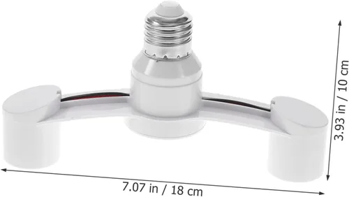 Vista 7 de VILLCASE Bombilla de luz LED Bombilla Led Bombillas LED 3 unids Socket Branch Dual para Divisor Blanco Convertidor Adaptador Base LED Cabezales LED