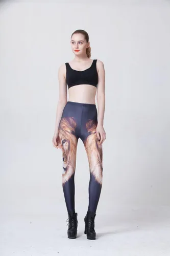 Vista 4 de Sister Amy Leggings elásticos de tobillo con estampado de animales digitales para mujer