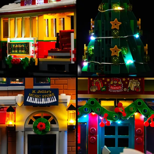 Vista 4 de BrickBling Luz LED - Compatible con Lego 10308, idea de regalo - Versión de control remoto