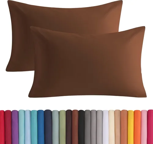 Vista 21 de BEDSUM Juego de 2 fundas de almohada de microfibra estándar suaves, resistentes a las arrugas y de fácil cuidado con cierre de sobre para niños, 20