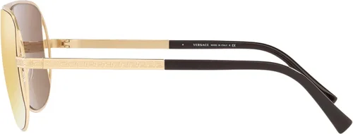 Vista 2 de Versace Gafas de sol para hombre marco dorado lentes de espejo marrón dorado 2244in Oro
