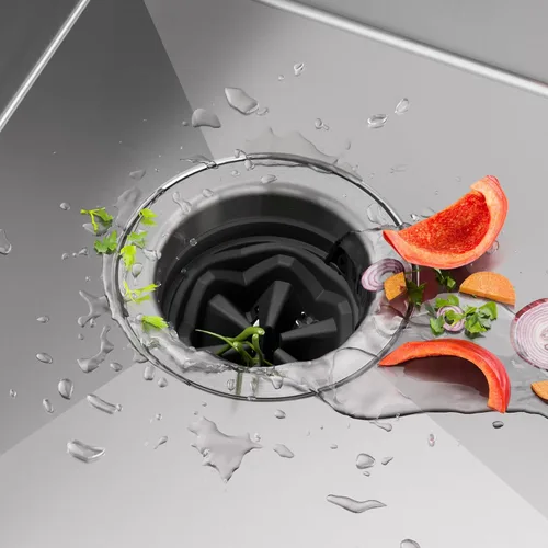 Vista 2 de KRAUS® WasteGuard™ - Triturador de basura de alimentación continua de 1/2 HP con motor ultrasilencioso de alta velocidad, cable de alimentación