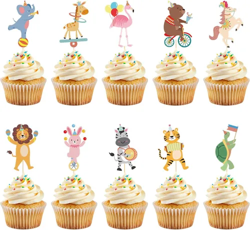 Vista 16 de 40 piezas de decoración de dinosaurios para cupcakes de cumpleaños de dinosaurios, decoraciones de pastel de dinosaurio para temática