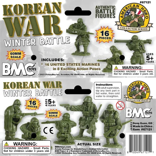 Vista 7 de BMC Korean War Winter Battle - 16pc OD Green United States Soldier Figures