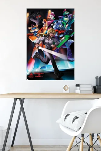 Vista 4 de Trends International Five Nights at Freddy's: Security Breach - Póster de pared grupal, 22.375 x 34 pulgadas, versión sin marco