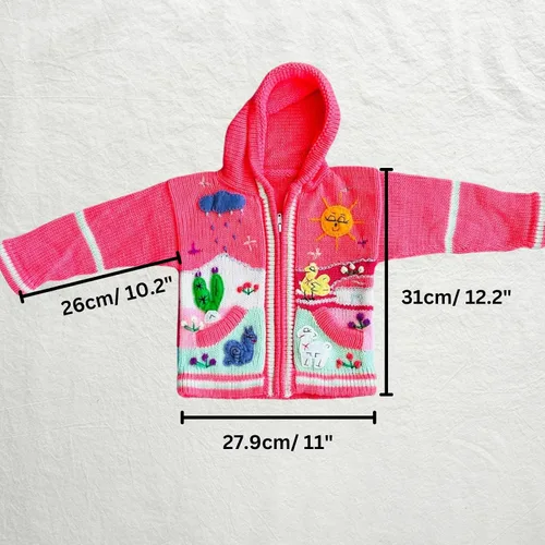 Vista 19 de Peruvian Wool Knitted Sweater with hoodie for babies & toddlers, Unisex, Chompas Peruanas, fall winter sweater