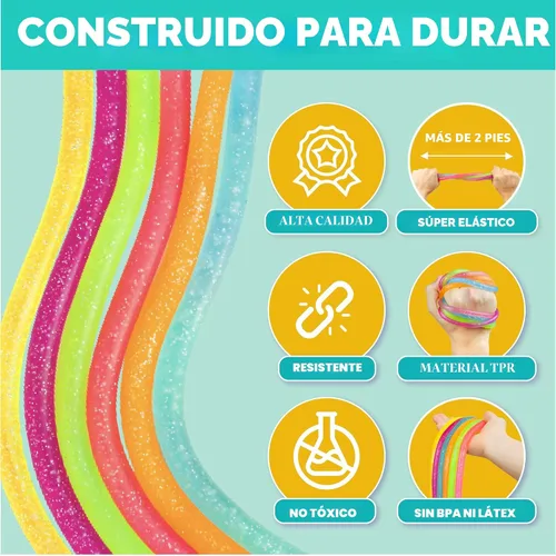 Vista 6 de BUNMO Juguetes sensoriales con cuerdas elásticas para niños de 3 años en adelante, estimulantes y adictivos, para niños, horas de diversión