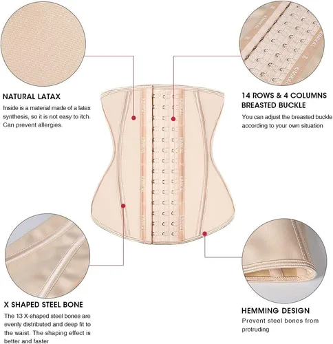 Vista 4 de KIMIKAL Corset Waist Trainer Waist Cincher Shapewear Fajas Colombianas Waist Trimmer Tummy Control
