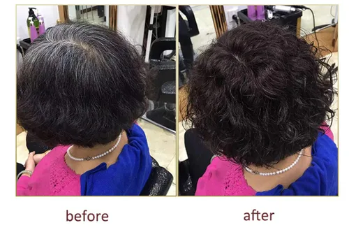 Vista 4 de Corona de cabello humano con base de seda de 10 pulgadas con clip y clips para mujer, parte media, rizado