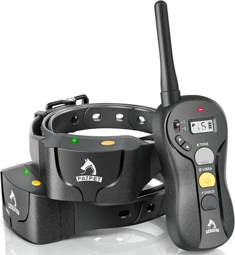 Vista 8 de PATPET Collar de entrenamiento para perros grandes – IPX7 impermeable E collar para perros con pitido, vibración y modos estáticos