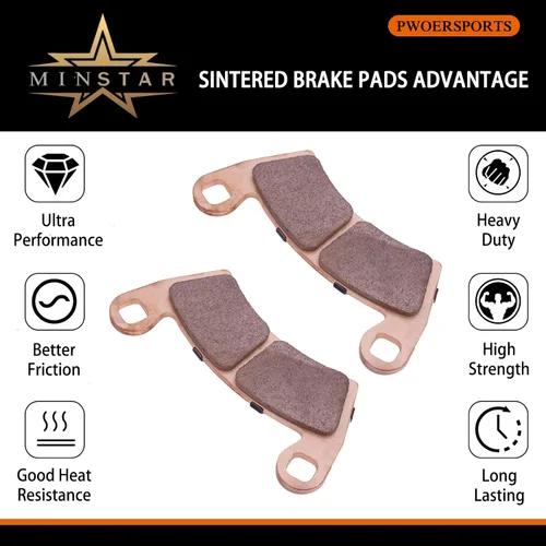 Vista 2 de Pastillas de freno sinterizadas delanteras y traseras para Polaris RZR 900 1000 4 XP RS1, Ranger 570 700 800 900 1000 EV Crew Diesel 6X6, reemplazo