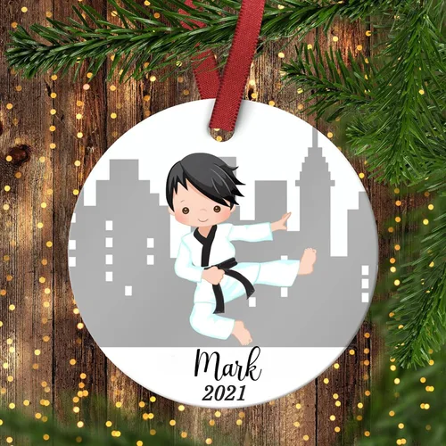 Vista 11 de Adorno para árbol de Navidad de mariposa, regalo personalizado