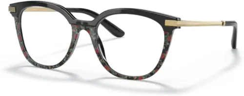 Vista 2 de Gafas Dolce & Gabbana DG 3346 3317 Estampado de rosas negrasrojas